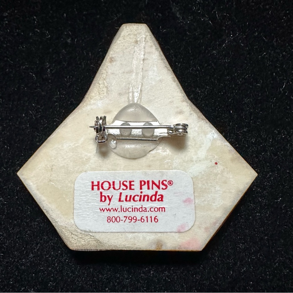 House Pins By‎ Lucinda Valentine Heart Pink Red & Glitter - Picture 4 of 4